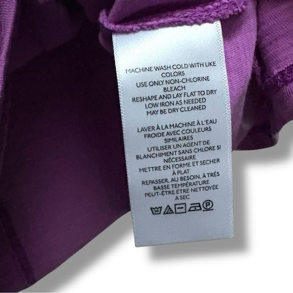 Pilcro by Anthropologie Magenta Boxy‎ Plunge V-Neck Tee - Picture 4 of 5